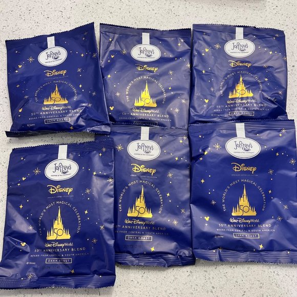 Joffrey's Disney's 50th Anniversary Dark Roast Set of 6 Packages - Picture 1 of 3